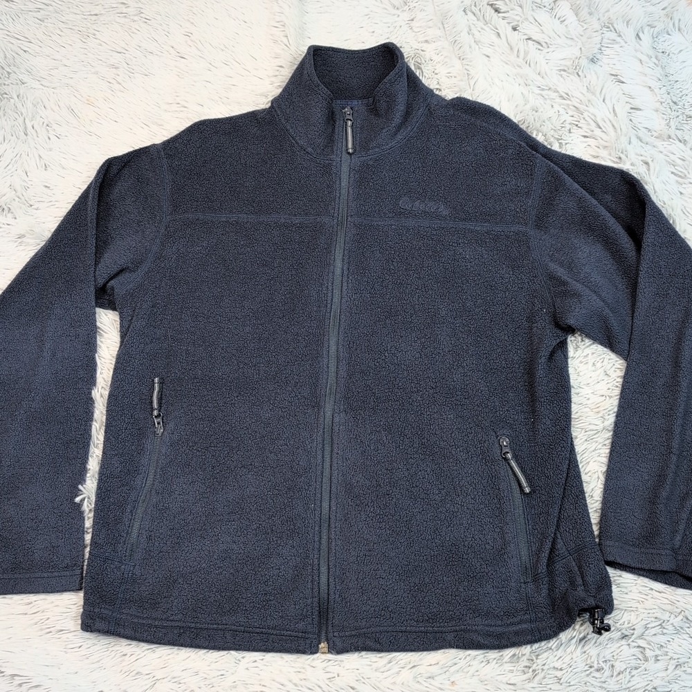 Cabela's Sweatshirt Mens L Tall Blue Fleece Gorpcore Zip Up Comfort Active